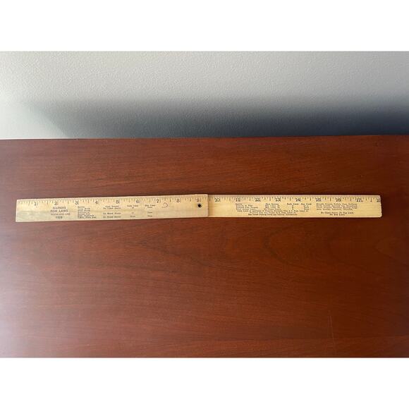 1957 Illinois Fish Laws 18" Folding Wood Ruler Sears Roebuck 'Lets Go Fishing' - Picture 9 of 13